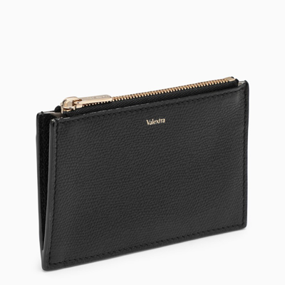 Valextra Black Grained Leather Card Case
