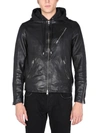 Allsaints Harwood Leather And Jersey Jacket In Black