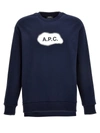 Apc A.p.c. Logo Organic Cotton Sweatshirt In Blue