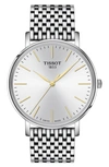 Tissot Men's Swiss Everytime Stainless Steel Bracelet Watch 40mm In Grey