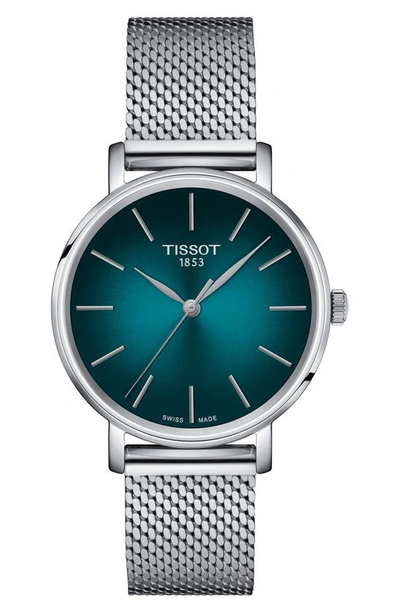 Tissot Men's Everytime Green Dial Watch In Grey
