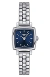 Tissot Women's Swiss Lovely Square Stainless Steel Bracelet Watch 20mm In Silver