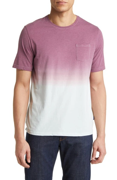 Stone Rose Dip Dye Pocket T-shirt In Purple