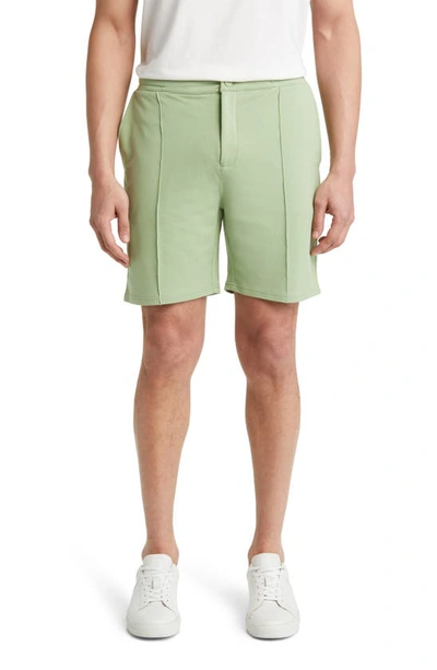 Stone Rose French Terry Shorts In Green
