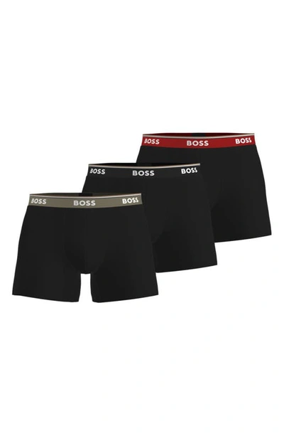 Hugo Boss Assorted 3-pack Trunks In Black Miscellaneous