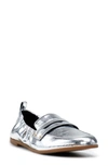 Jessica Simpson Selipa Penny Loafer In Silver Faux Leather