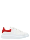 Alexander Mcqueen Men White Low Top Sneakers With Contrasting Heel With Embossed Logo Lettering In L In White