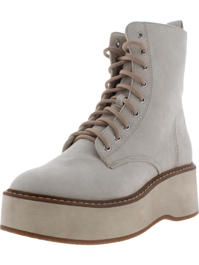 Cool Planet By Steve Madden Stormyy Womens Faux Suede Lace-up Wedge Boots In Multi
