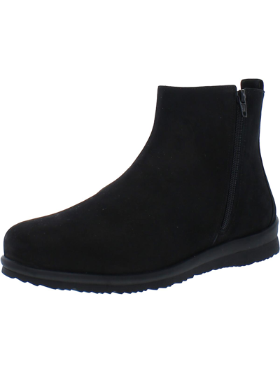 David Tate Caddy Womens Leather Waterproof Ankle Boots In Black