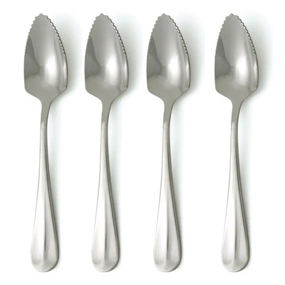 Norpro Stainless Steel Serrated Grapefruit Spoons, Set Of 4 In Silver