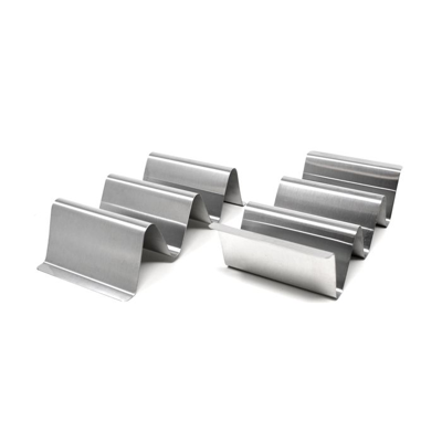 Norpro Stainless Steel Taco Rack, Holds 3 Tacos Each, Set Of 2 In Silver