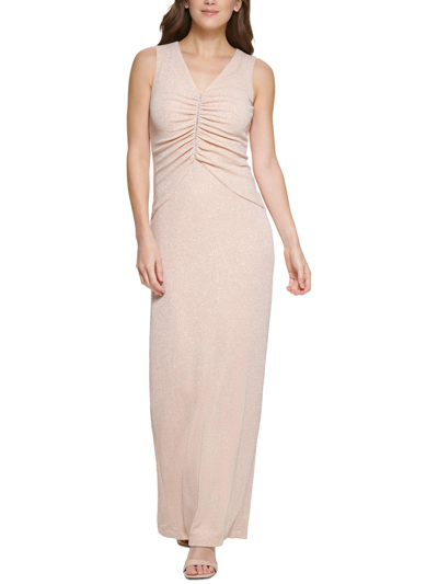 Calvin Klein Womens Embellished Maxi Evening Dress In Pink
