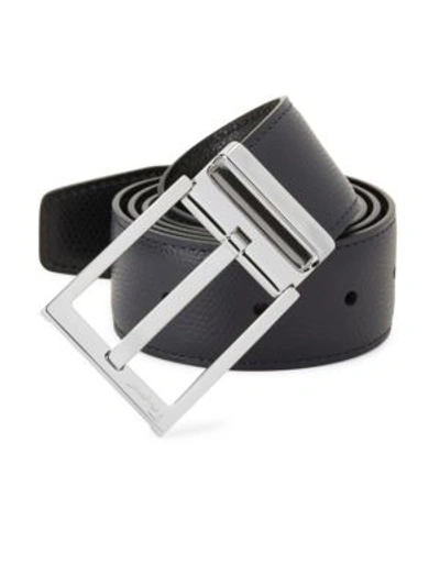 Ferragamo Men's Adjustable & Reversible Classic Buckle Belt In Black/brown