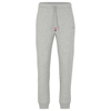 Hugo Boss Cotton-blend Tracksuit Bottoms With Embroidered Logos In Grey