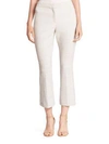 Theory Erstina Pioneer Cropped Pants In Light Grey Melange
