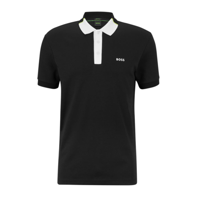 Hugo Boss Regular-fit Polo Shirt In Interlock Cotton In Black