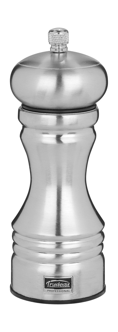 Trudeau 6-inch Professional Pepper Mill, Stainless Steel In Silver