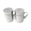 NORPRO STAINLESS STEEL SALT AND PEPPER SHAKER SET WITH COVERS