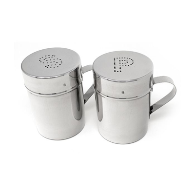 Norpro Stainless Steel Salt And Pepper Shaker Set With Covers In Silver