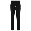 Hugo Boss Cotton-blend Tracksuit Bottoms With Embroidered Logos In Black