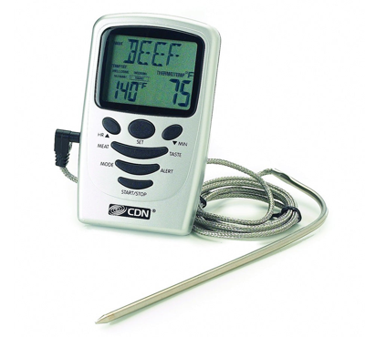 Cdn Digital Probe In Oven Cooking Thermometer Timer Dtp482 Kitchen In Silver