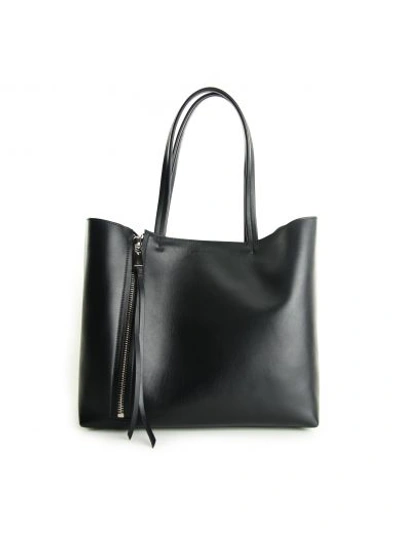 Elena Ghisellini Cosmica Sensua Leather Tote In Black