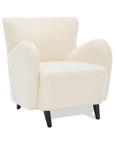 Safavieh Couture Rayanne Mosern Wingback Chair In Ivory