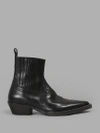 MAISON MARGIELA MAISON MARGIELA MEN'S BLACK LIGHT USED EFFECT POINTY BOOTS