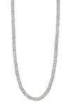 ADORNIA PAVÉ CUBIC ZIRCONIA 5MM CURB CHAIN NECKLACE