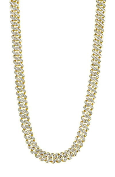 Adornia Pavé Cubic Zirconia 10mm Curb Chain Necklace In Gold