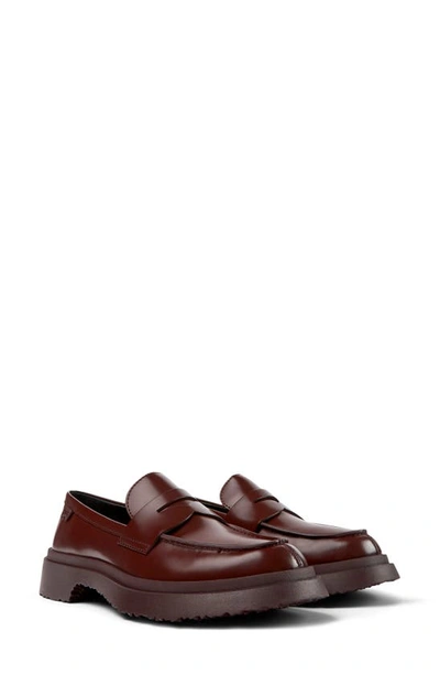 Camper Walden Penny Loafer In Burgundy