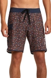 Rvca Eastern Board Shorts In Moody Blue
