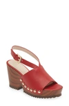 Cecelia New York Amber Platform Wedge Sandal In Red