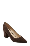 Marc Fisher Ltd Zala Block Heel Pump In Dark Brown 200