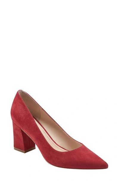 Marc Fisher Ltd Zala Block Heel Pump In Medium Red 610