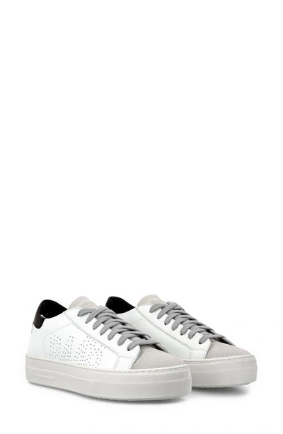 P448 Thea Platform Sneaker In White/black