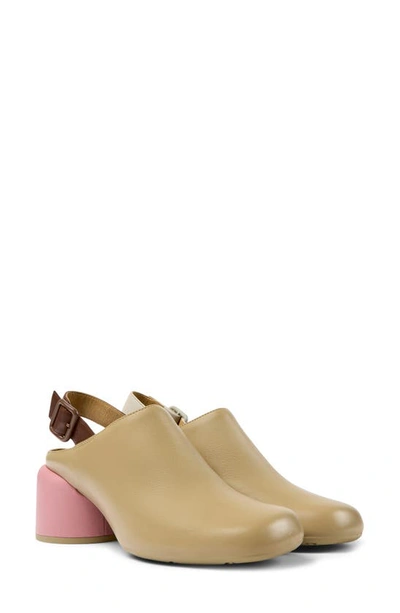 Camper Niki Slingback Mule In Medium_beige