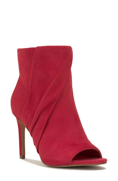 Vince Camuto Atonnaa Open Toe Bootie In Red
