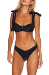 Beach Riot Blair Underwire Bikini Top In Black