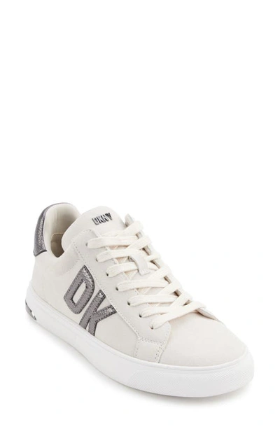 Dkny Abeni Sneaker In Bright White/silver
