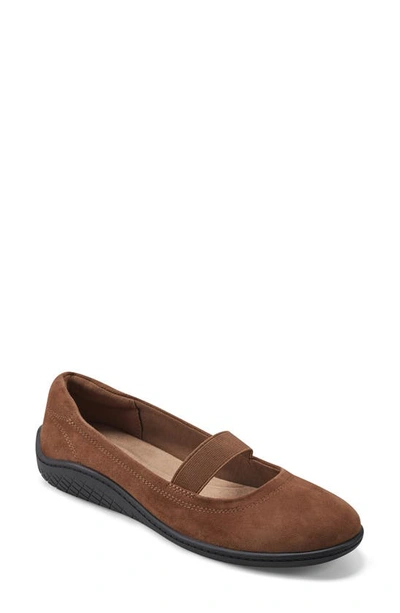 Easy Spirit Golden Ballet Flat In Brown