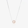 RAW PEARLS GIRLS PEARL & SILVER NECKLACE (44CM)