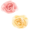 MILLEDEUX GIRLS PINK & YELLOW ROSE HAIRCLIPS (PACK OF 2)