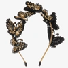 SIENNA LIKES TO PARTY SIENNA LIKES TO PARTY GIRLS BLACK & GOLD BUTTERFLY HAIRBAND