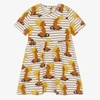 Mini Rodini Seahorse Printed Cotton-blend Dress In Ivory