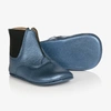 JOYDAY BLUE LEATHER PRE-WALKER BABY BOOTS