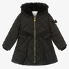 ANGEL'S FACE ANGEL'S FACE GIRLS BLACK QUILTED COAT