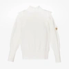 ANGEL'S FACE GIRLS WHITE COTTON KNIT FRILL SWEATER