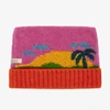 GUCCI GIRLS PINK SUNSET CHENILLE KNIT HAT