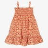 Versace Printed Cotton Poplin Dress In Pink